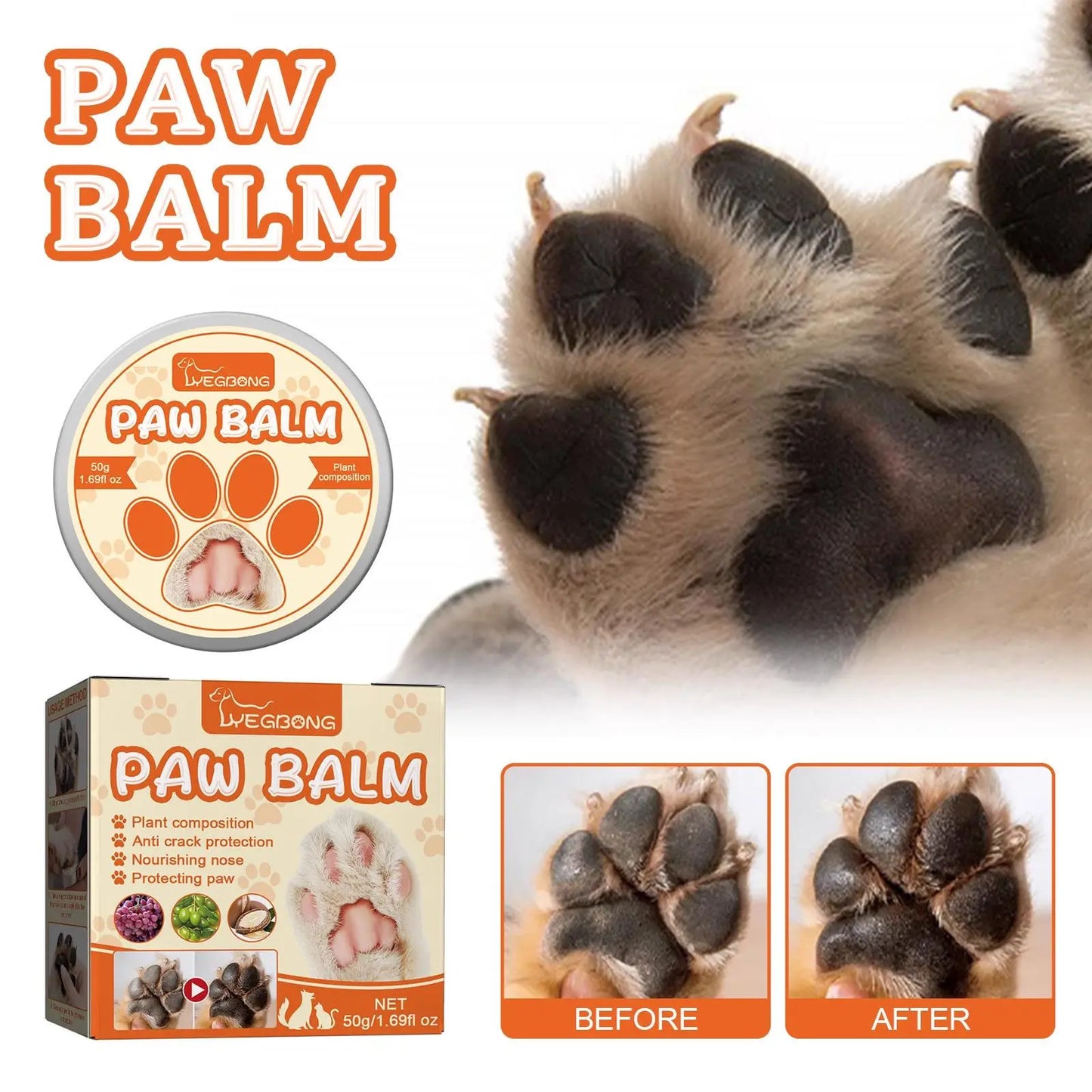 Pet Paw Moisturizing Balm for Dogs and Cats - Advanced Foot Care Cream