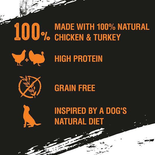 Chicken and Turkey in Loaf 6 X 400 G Cans, Premium Adult Wet Dog Food (Pack of 3)
