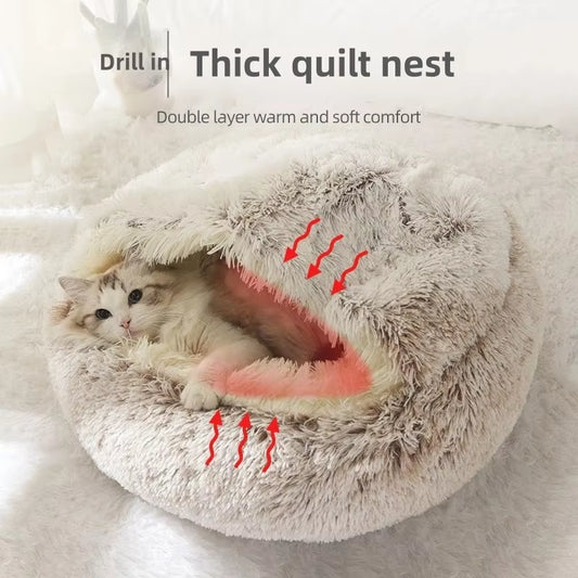 Cozy Enclosed Pet Bed