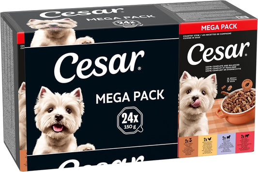 Country Stew Wet Dog Food Tray Beef, Turkey & Beef Poultry and Lamb in Gravy 24 X 150G
