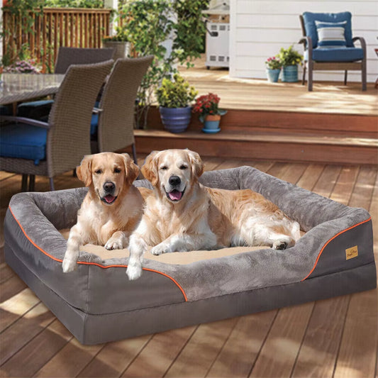 Jumbo Orthopedic Dog Bed Memory Foam Waterproof Mattress