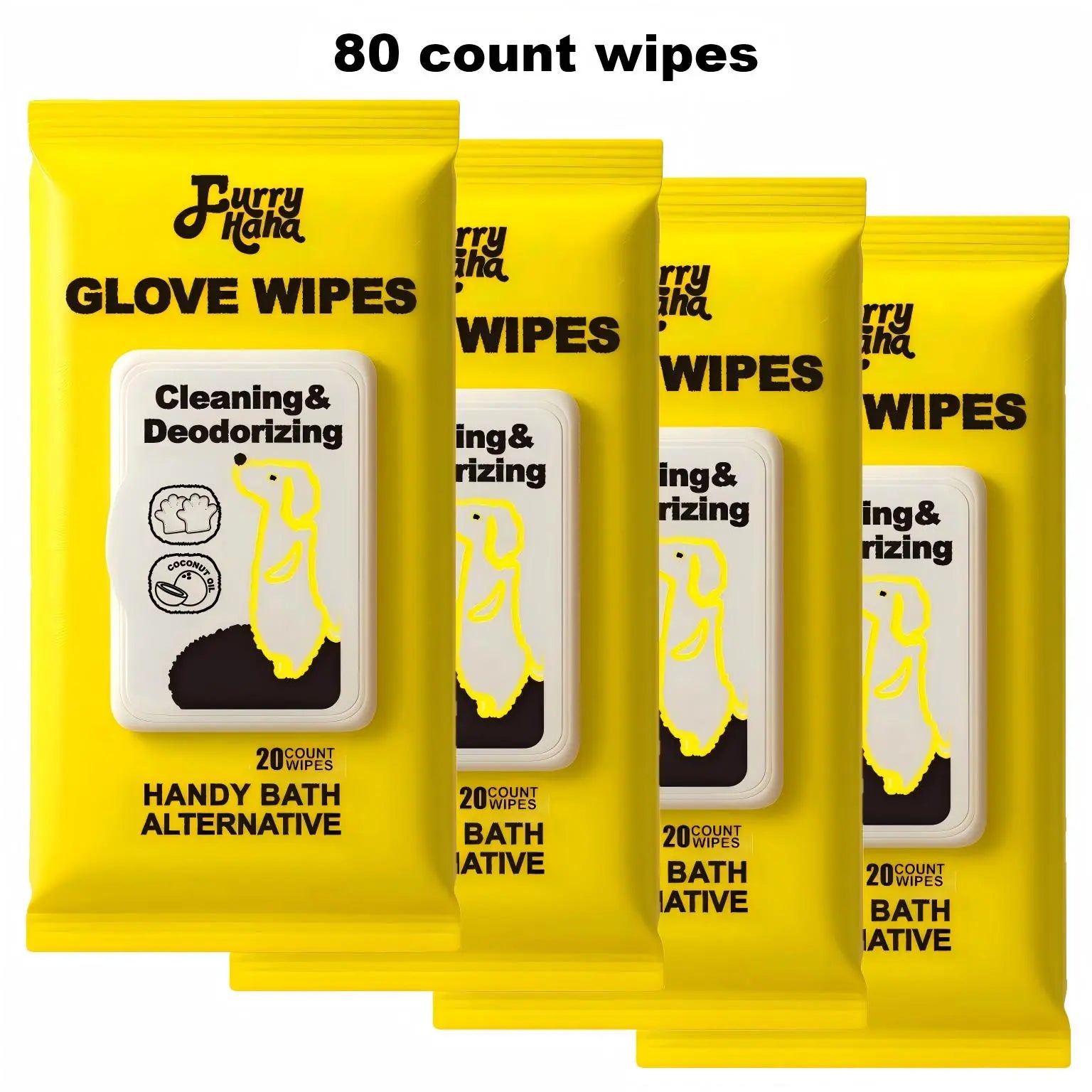 PRO Pet Glove Wipes - No-Rinse Grooming Solution for Dogs and Cats (20 Count) | Hypoallergenic, Deodorizing, and Eco-Friendly | Extra Thick, Natural Ingredients for Daily Care and Travel | Flexible Glove-Fit Design for Controlled Cleaning