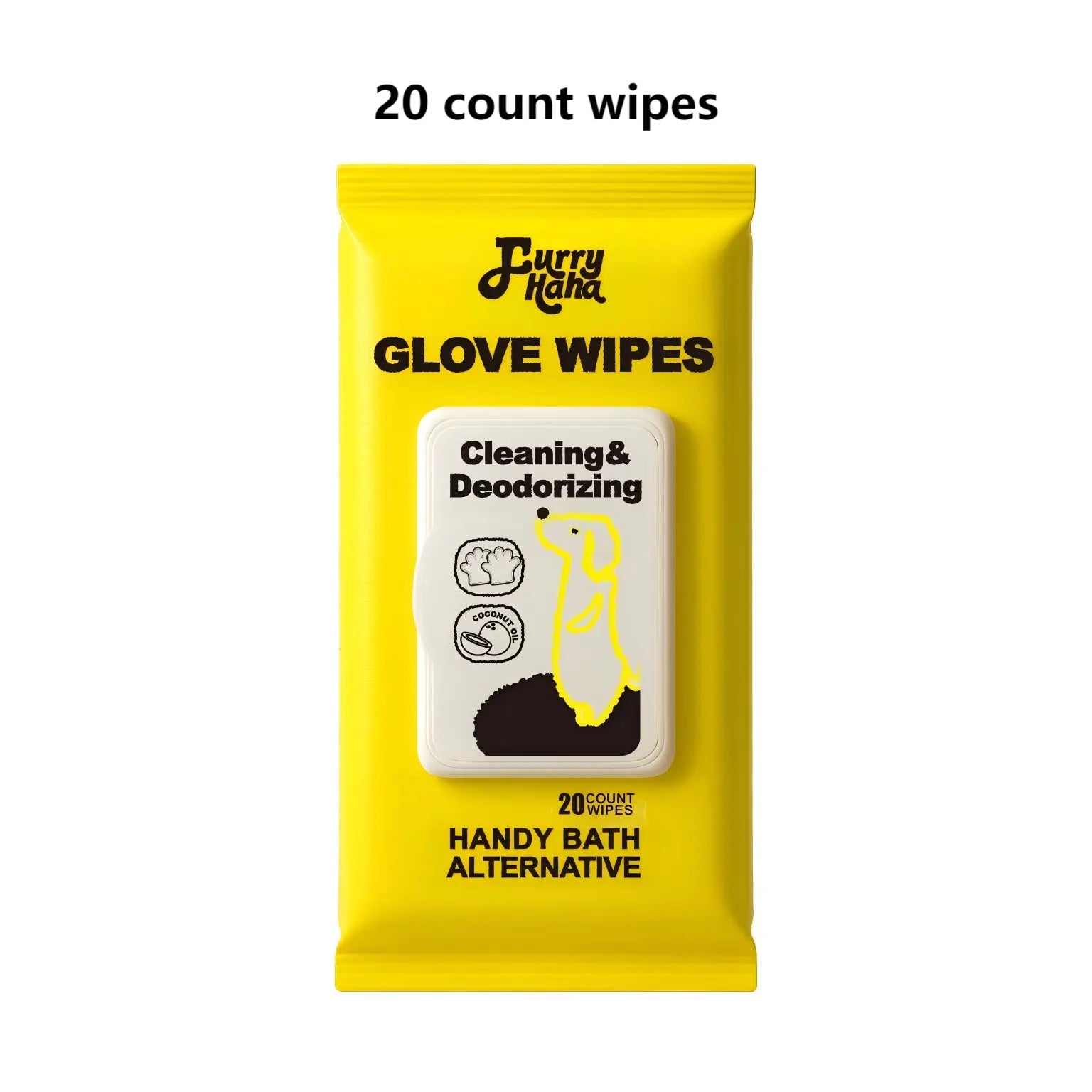 PRO Pet Glove Wipes - No-Rinse Grooming Solution for Dogs and Cats (20 Count) | Hypoallergenic, Deodorizing, and Eco-Friendly | Extra Thick, Natural Ingredients for Daily Care and Travel | Flexible Glove-Fit Design for Controlled Cleaning