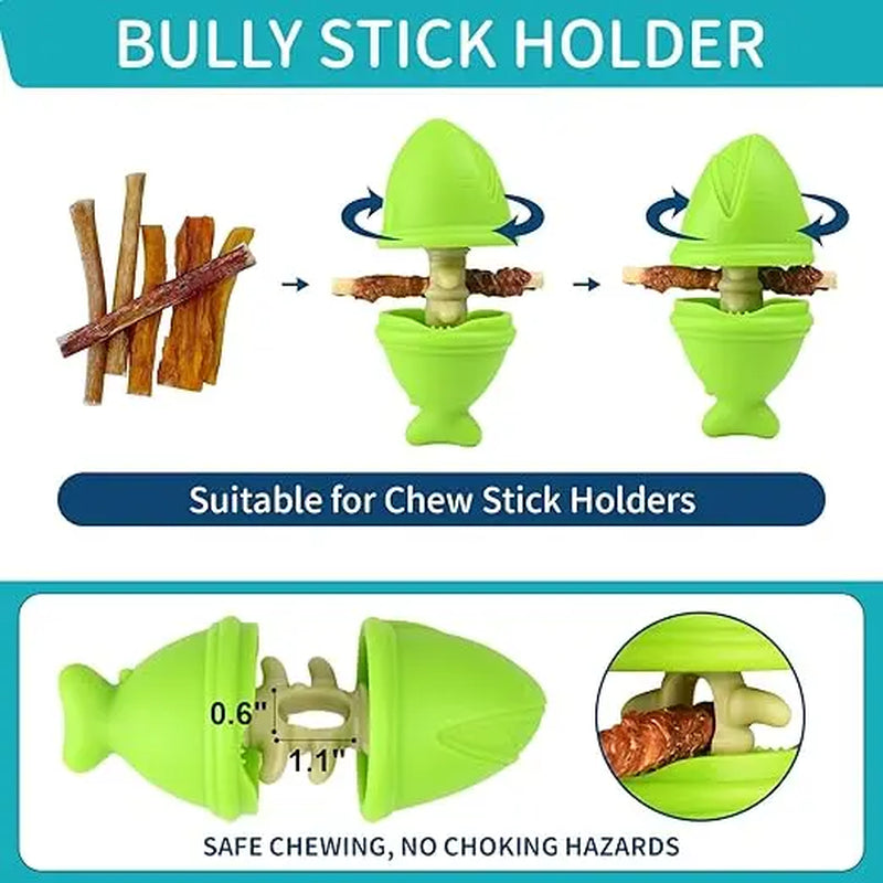 Woyamay Interactive Dog Toys: Durable Treat Dispenser and Bully Stick Holder for Aggressive Chewers, Puzzle Slow Feeder