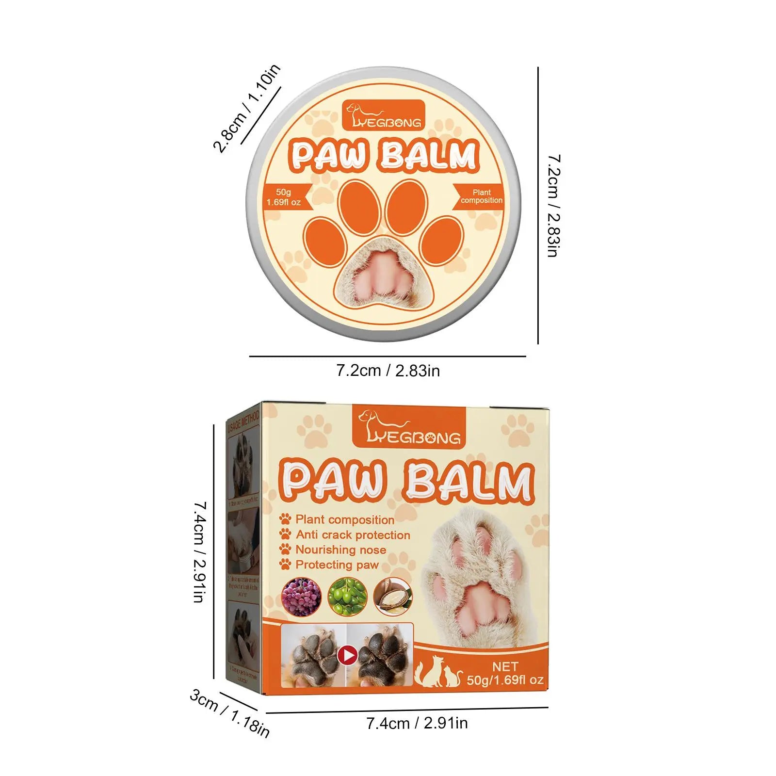 Pet Paw Moisturizing Balm for Dogs and Cats - Advanced Foot Care Cream