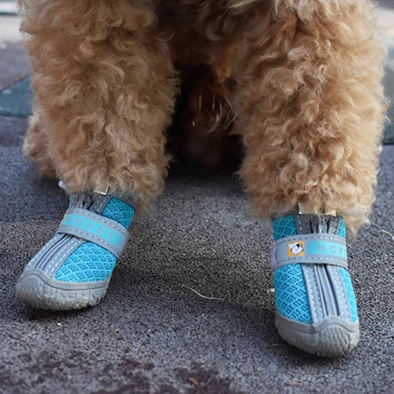 Non-Slip Dog Shoes with Thick Plush Protection and Breathable Design for Outdoor Activities
