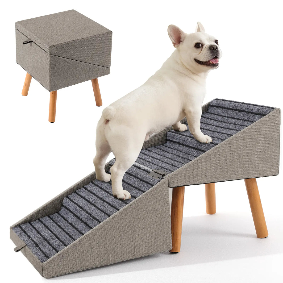 2-in-1 Puppy and Pet Stair Ramp 17"