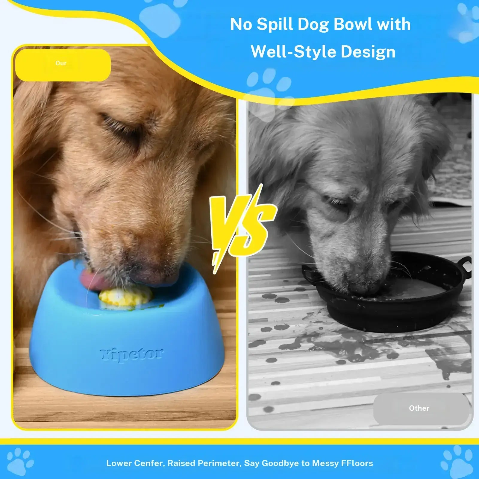 Yipetor Slow Feeder Dog Bowls for Liquid Treat, Free Gift, Buy 2 Get 1 [Built in Rolling Ball] No Spill Bone Broth Dog Licking Bowl, Multi Purpose Puppy Yogurt Feeder Bowl for All Breeds Dietary Supplement/Post Op Nutrition Feeding