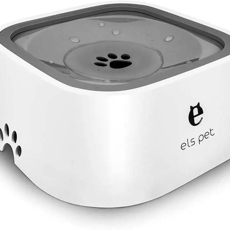 Large Capacity No-Spill Pet Water Bowl with Slow-Sip Design for Messy Drinkers
