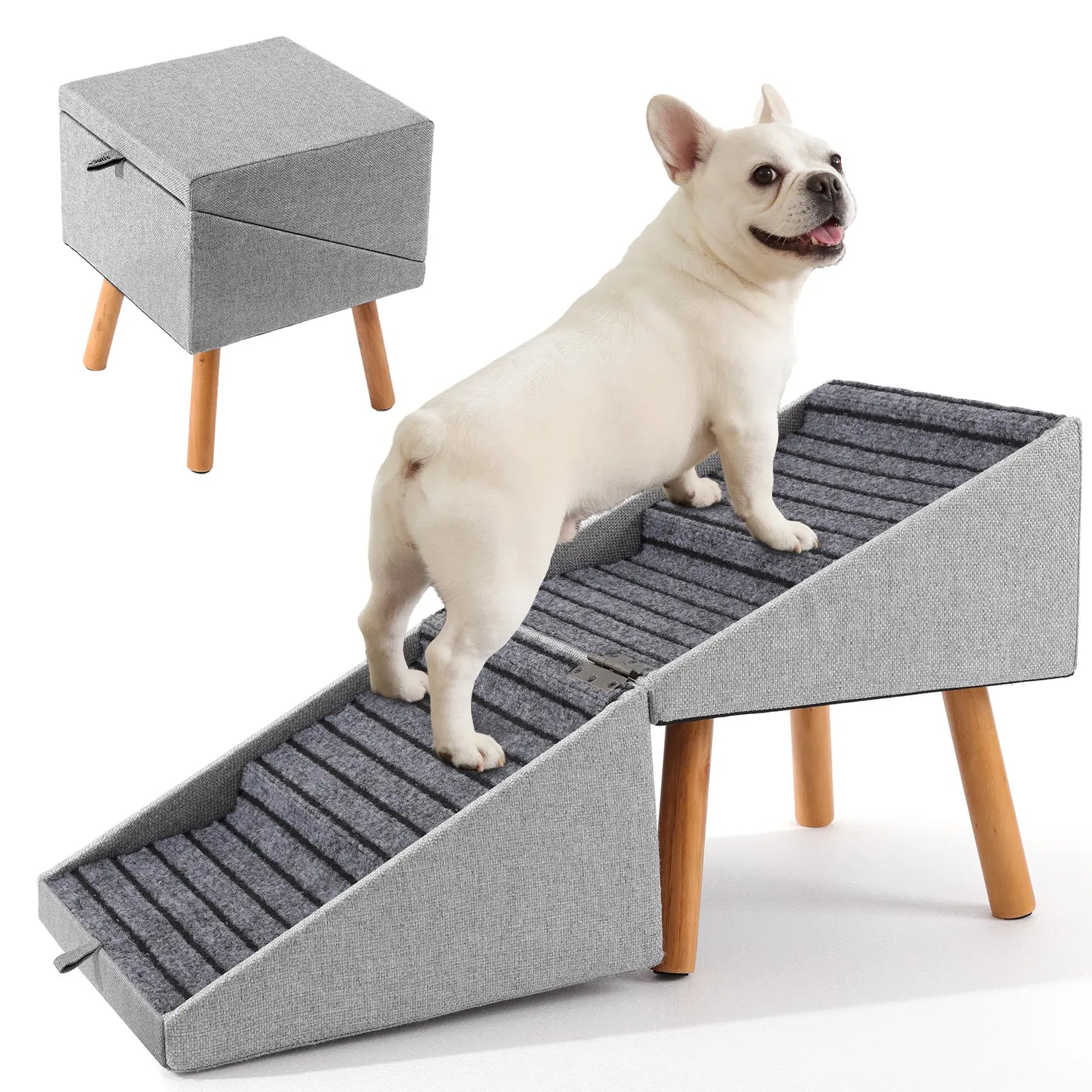 2-in-1 Puppy and Pet Stair Ramp 17"