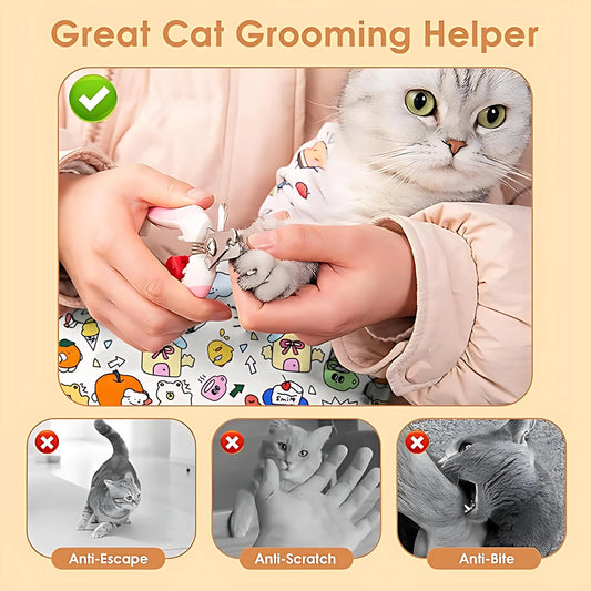 Reusable Cat Grooming Wrap