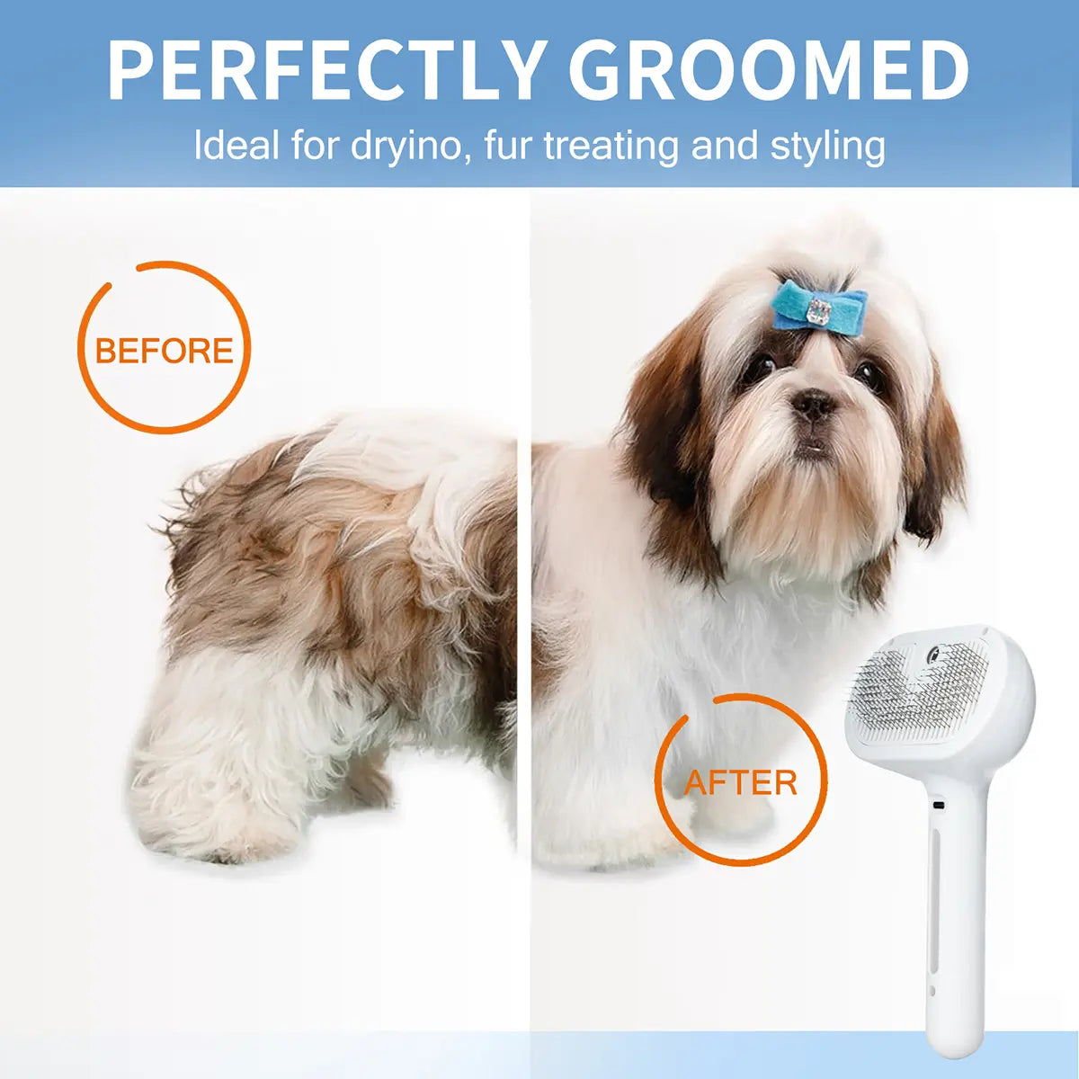 Catpick Pet Spray Hair Removal Comb with Odor Removal Functionality for Cats and Dogs