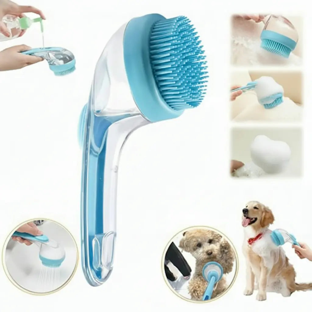 2-In-1 Pet Bath Grooming Brush