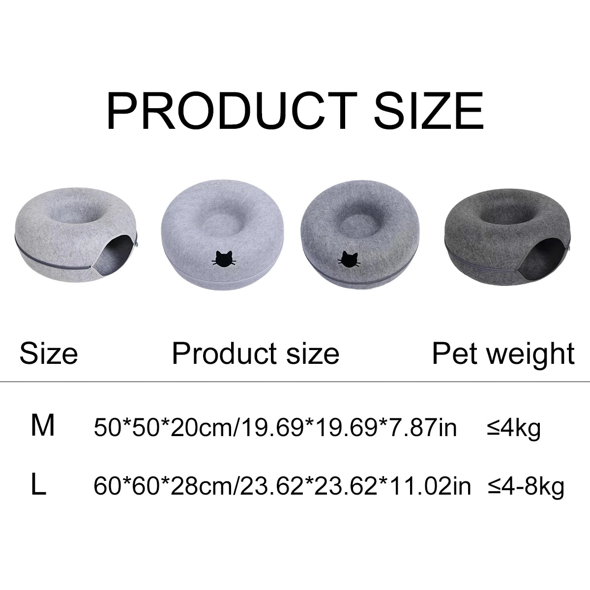 Interactive Cat Donut Tunnel Nest
