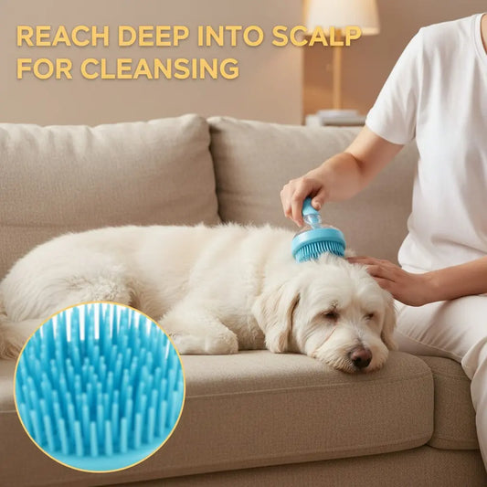 2-In-1 Pet Bath Grooming Brush
