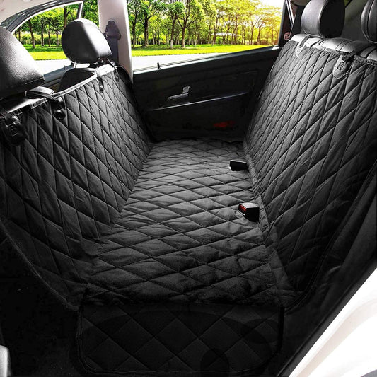 Pet Back Seat Covers, Waterproof Scratch Proof Nonslip Dog Travel Hammock with Seat Anchors for Cars Trucks SUV, Car Boot Liner