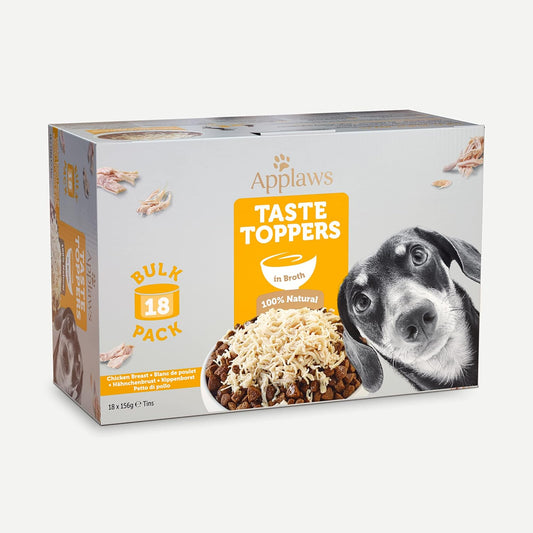 100% Natural Wet Dog Food Tin, Chicken with Rice in Broth 156G (18 X 156G Tins)
