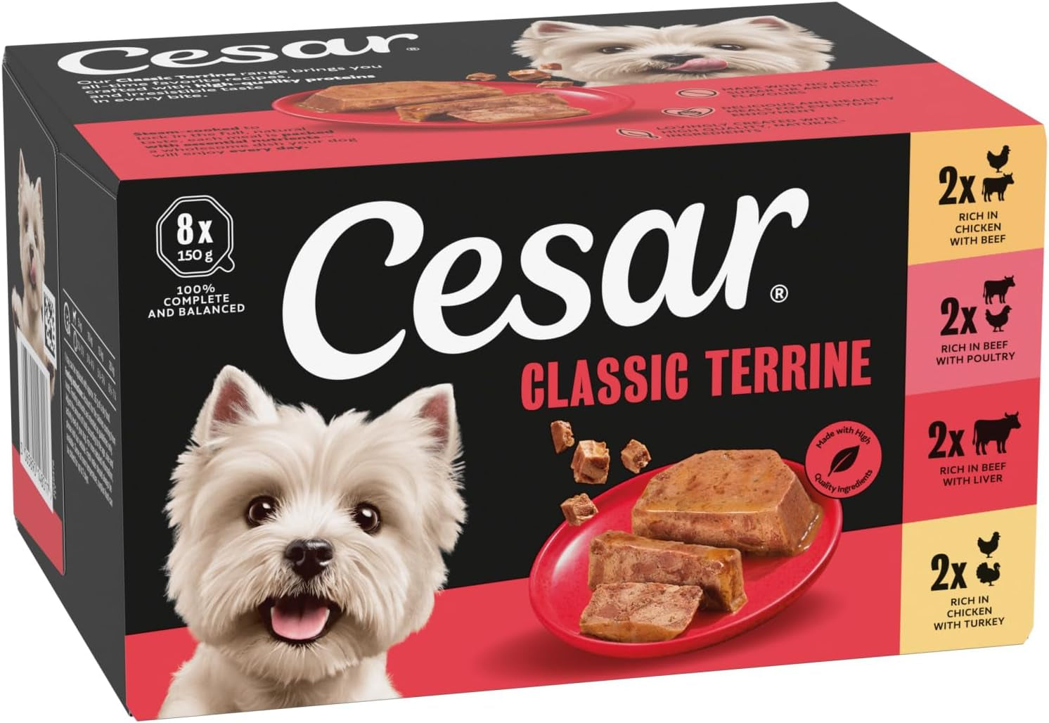 Classicterrine Dog Food Wet - Mixed Selection in Jelly, 8X150G (Pack of 3)