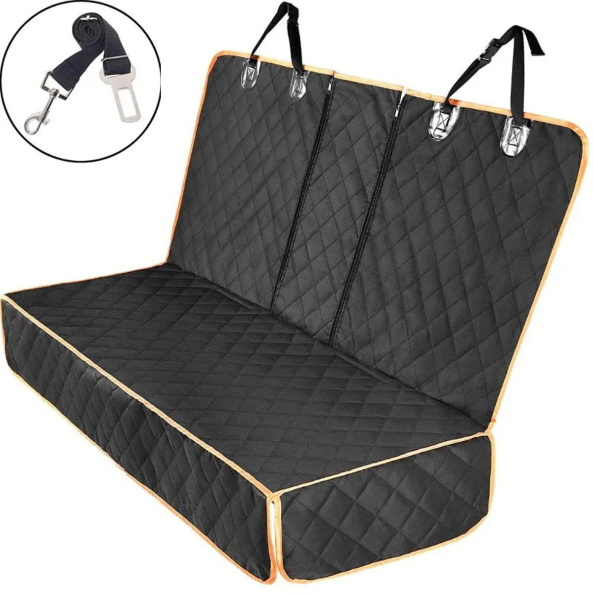 Dog Car Seat Cover Pet Travel Carrier Mattress Waterproof Dog Car Seat Protector with Middle Seat Armrest for Dogs