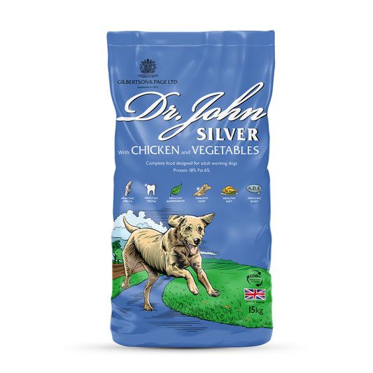 Dr John Adult Dry Dog Food - Chicken & Vegetables 15Kg, Gold, Silver & Titanium