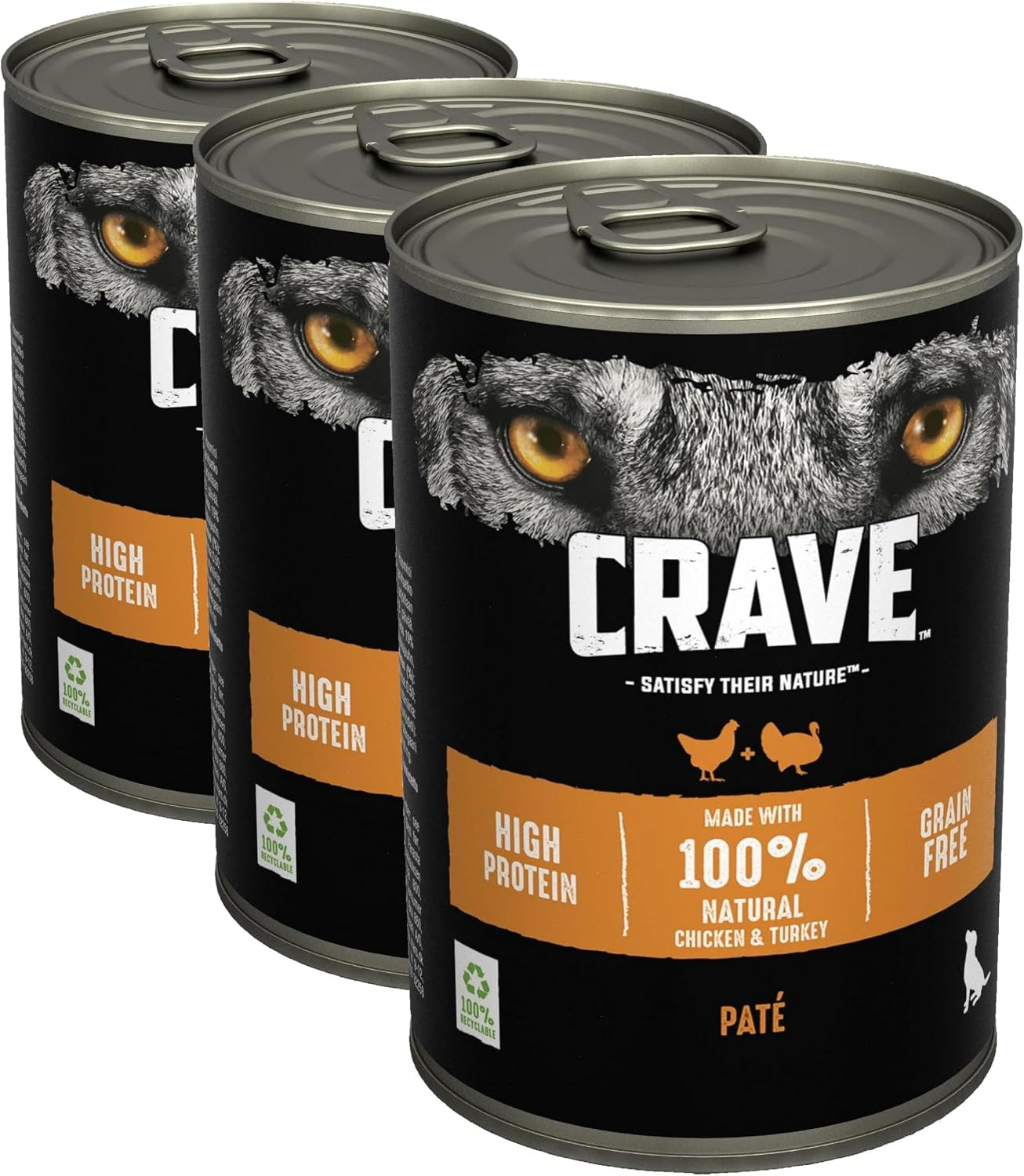 Chicken and Turkey in Loaf 6 X 400 G Cans, Premium Adult Wet Dog Food (Pack of 3)