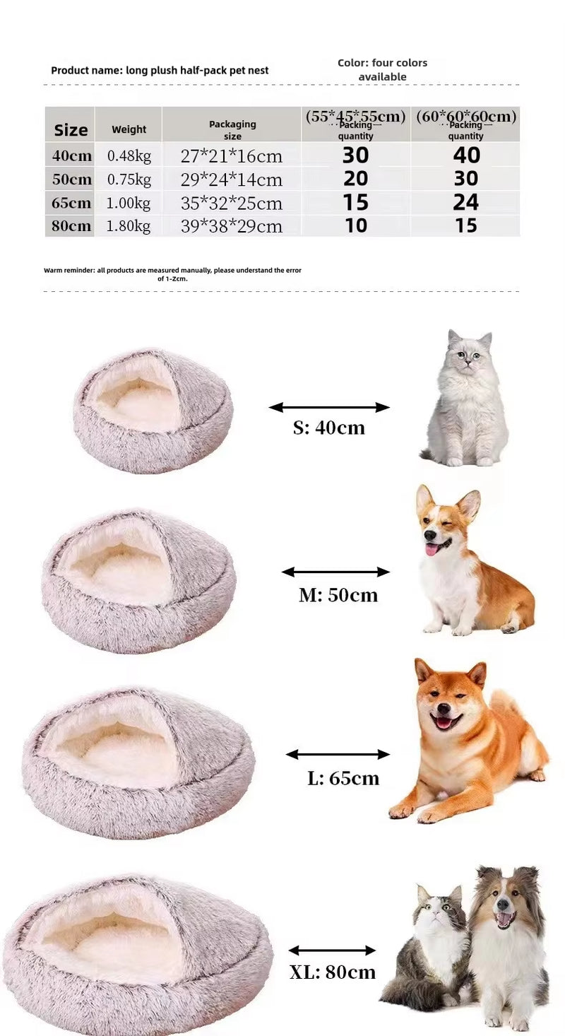 Cozy Enclosed Pet Bed