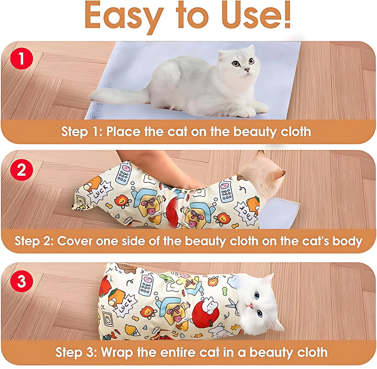 Reusable Cat Grooming Wrap