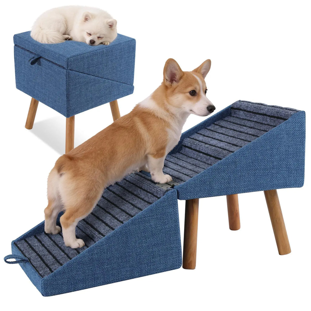 2-in-1 Puppy and Pet Stair Ramp 17"