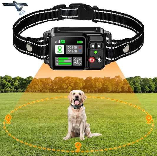 GPS-Based Wireless Dog Fencing System - Advanced Satellite Technology with Range of 15 to 2000 Meters