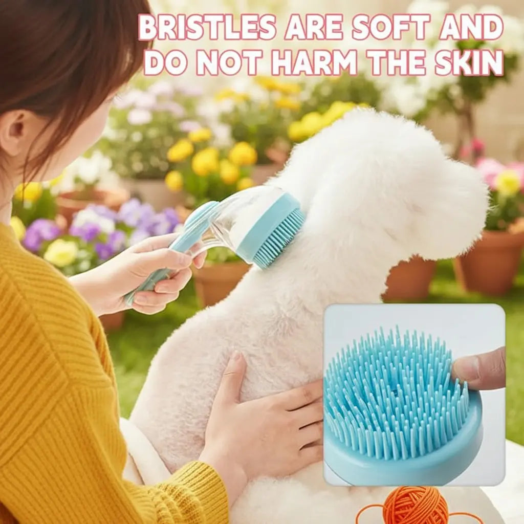 2-In-1 Pet Bath Grooming Brush