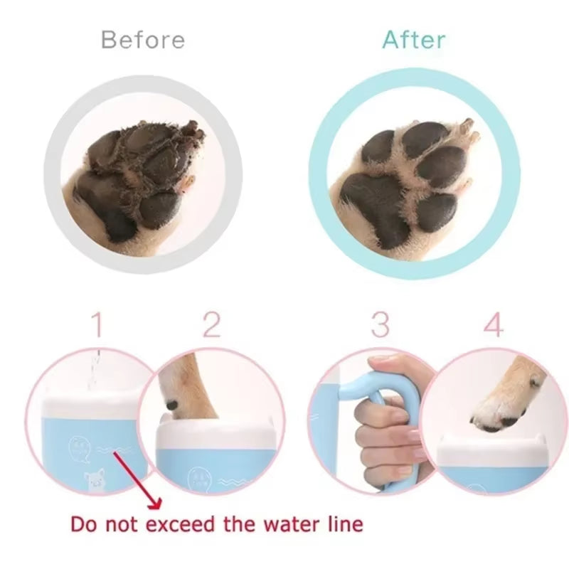 Outdoor Portable Dog Paw Cleaner Cup - Soft Silicone Foot Washer for Quick and Easy Paw Cleaning
