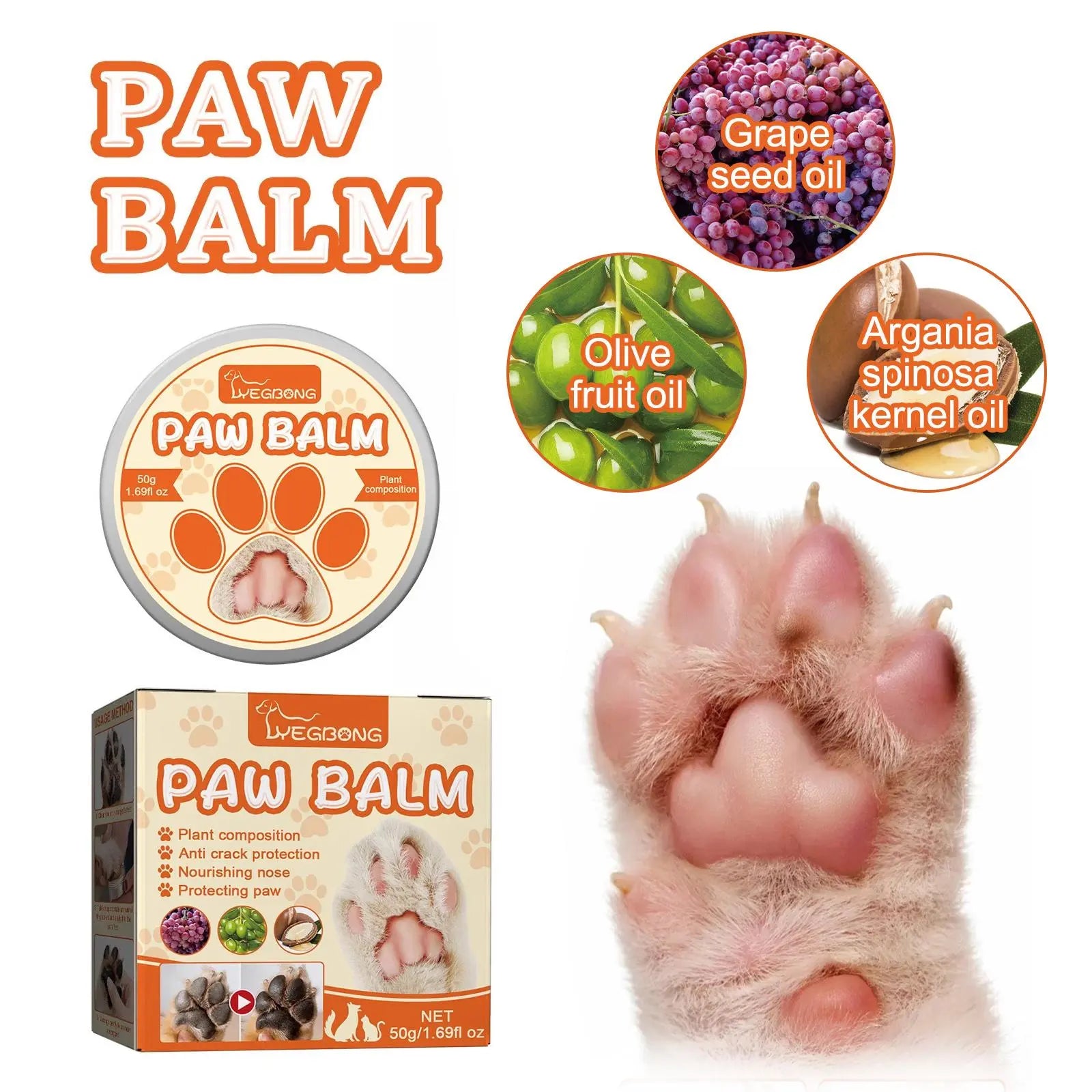 Pet Paw Moisturizing Balm for Dogs and Cats - Advanced Foot Care Cream