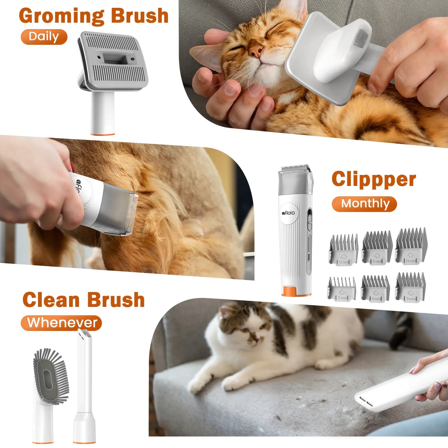 Afloia Dog Grooming Vacuum Kit