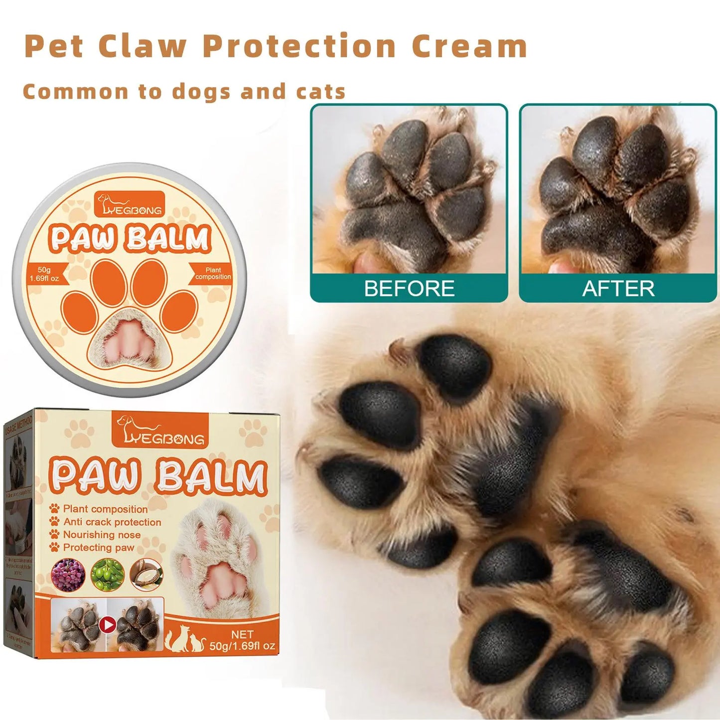 Pet Paw Moisturizing Balm for Dogs and Cats - Advanced Foot Care Cream