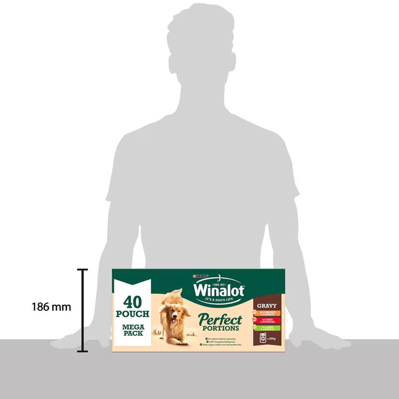 Perfect Portions Dog Food Mixed Variety Pack in Gravy, 40 X 100G