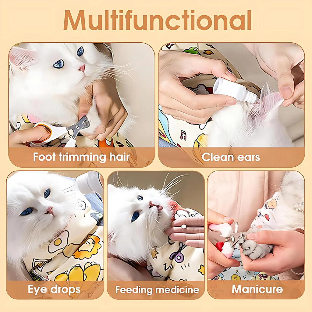 Reusable Cat Grooming Wrap
