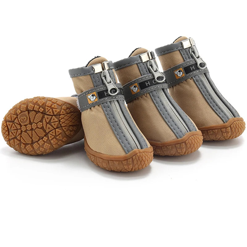 Non-Slip Dog Shoes with Thick Plush Protection and Breathable Design for Outdoor Activities