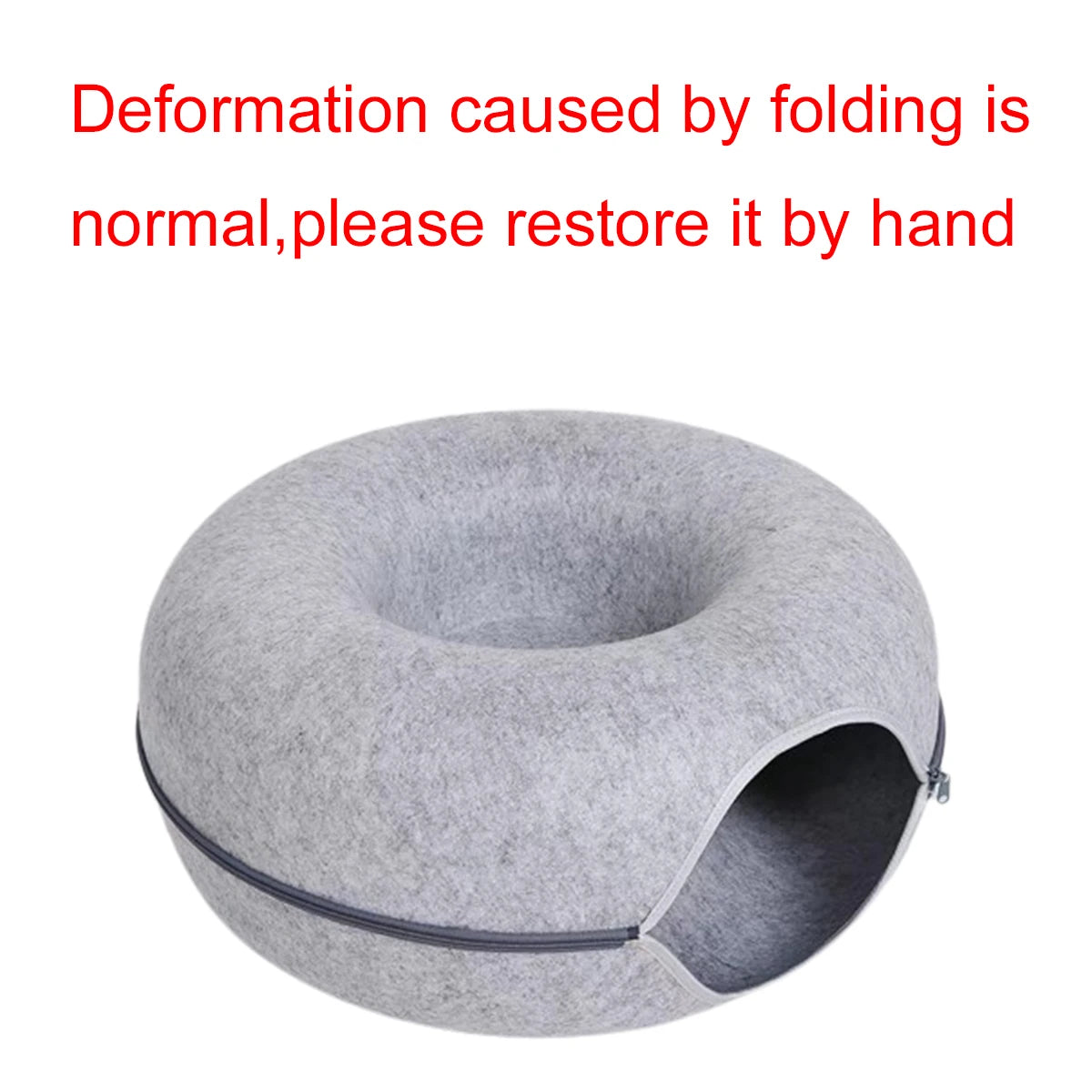 Interactive Cat Donut Tunnel Nest
