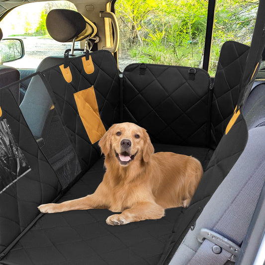 Premium Waterproof Dog Car Seat Cover for Back Seat with Mesh Ventilation Windows