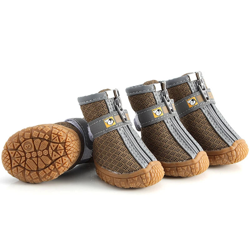 Non-Slip Dog Shoes with Thick Plush Protection and Breathable Design for Outdoor Activities
