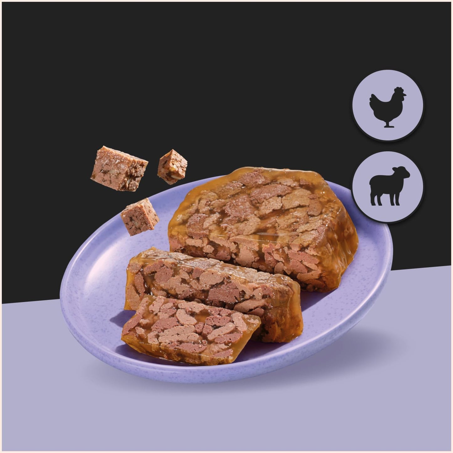 Classics Terrine - Wet Dog Food for Adult Dogs - Tray with Lamb and Chicken in Jelly - 14 X 150 G
