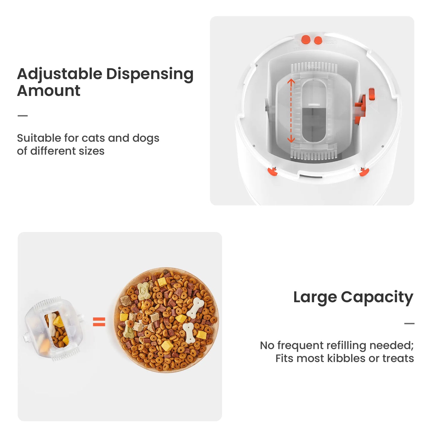 Potaroma Interactive Pet Puzzle Feeder Toy - Rechargeable Automatic Treat Dispenser for Dogs and Cats, 280ml Capacity, Remote-Controlled Food Dispensing System