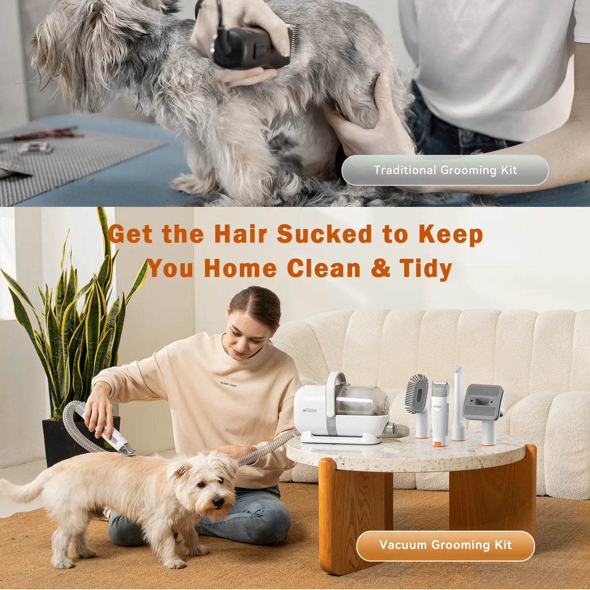 Afloia Dog Grooming Vacuum Kit