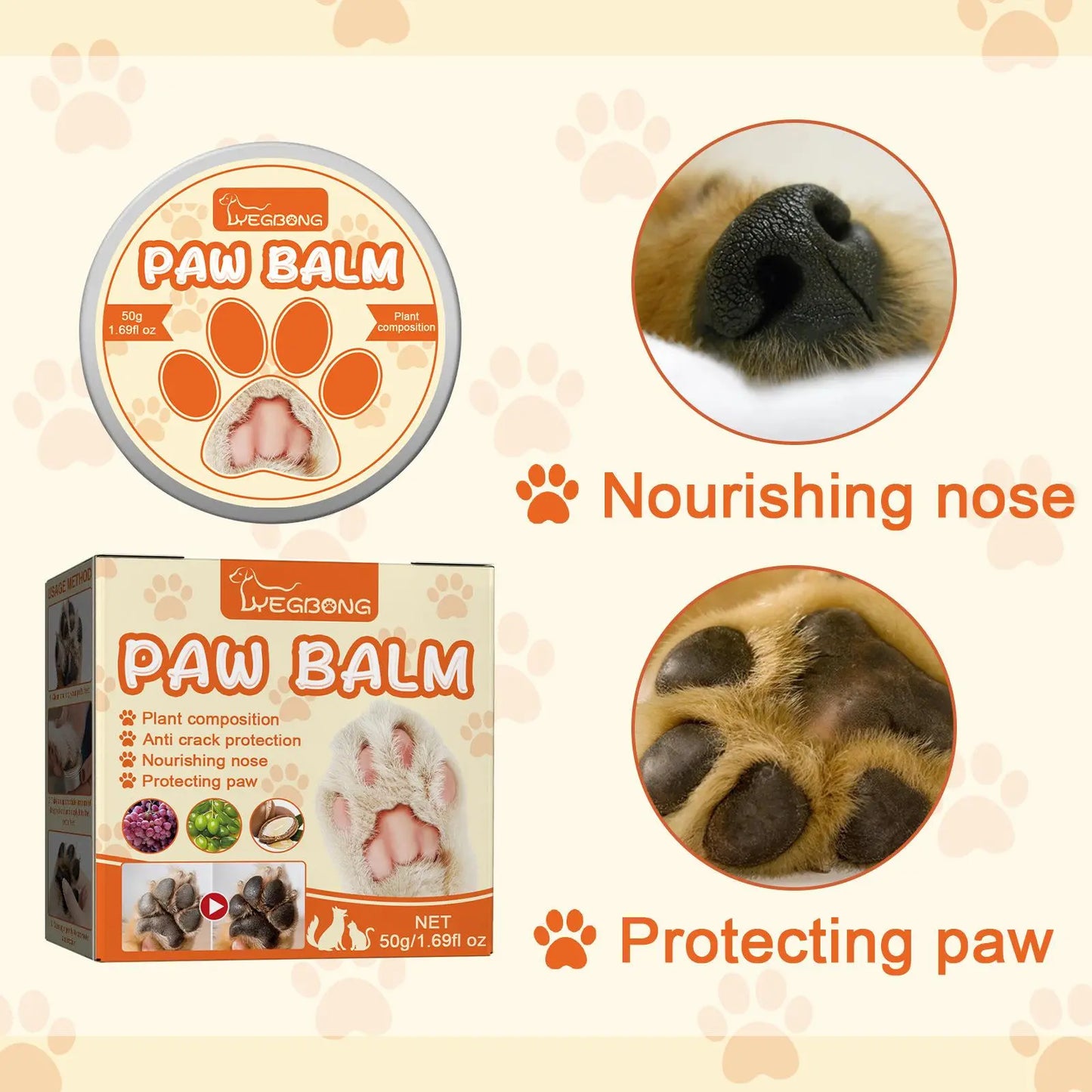 Pet Paw Moisturizing Balm for Dogs and Cats - Advanced Foot Care Cream