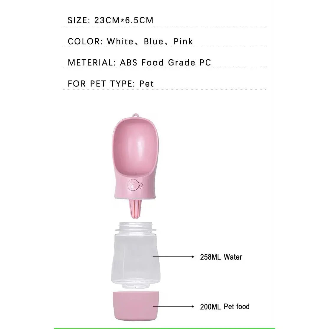 Portable Pet Food and Water Dispenser