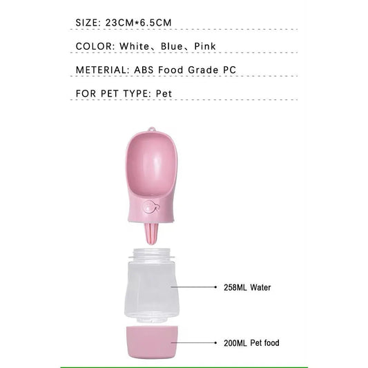 Portable Pet Food and Water Dispenser