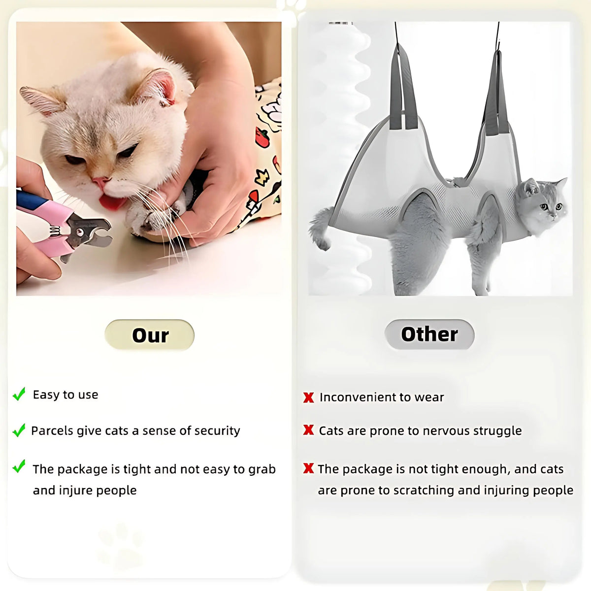 Reusable Cat Grooming Wrap