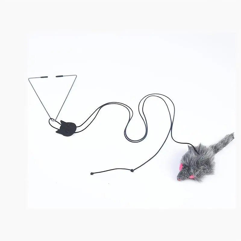 Interactive Mouse Design Cat Teaser Toy - Hanging Door Toy for Indoor Cats and Kittens, Perfect Valentine's Day Gift
