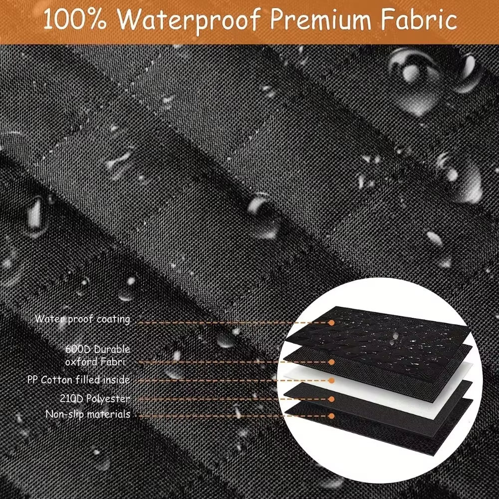 Wear-Resistant Waterproof Dog Carrier and Car Seat Cover for SUVs - Portable and Durable Vehicle Protection with Easy Installation