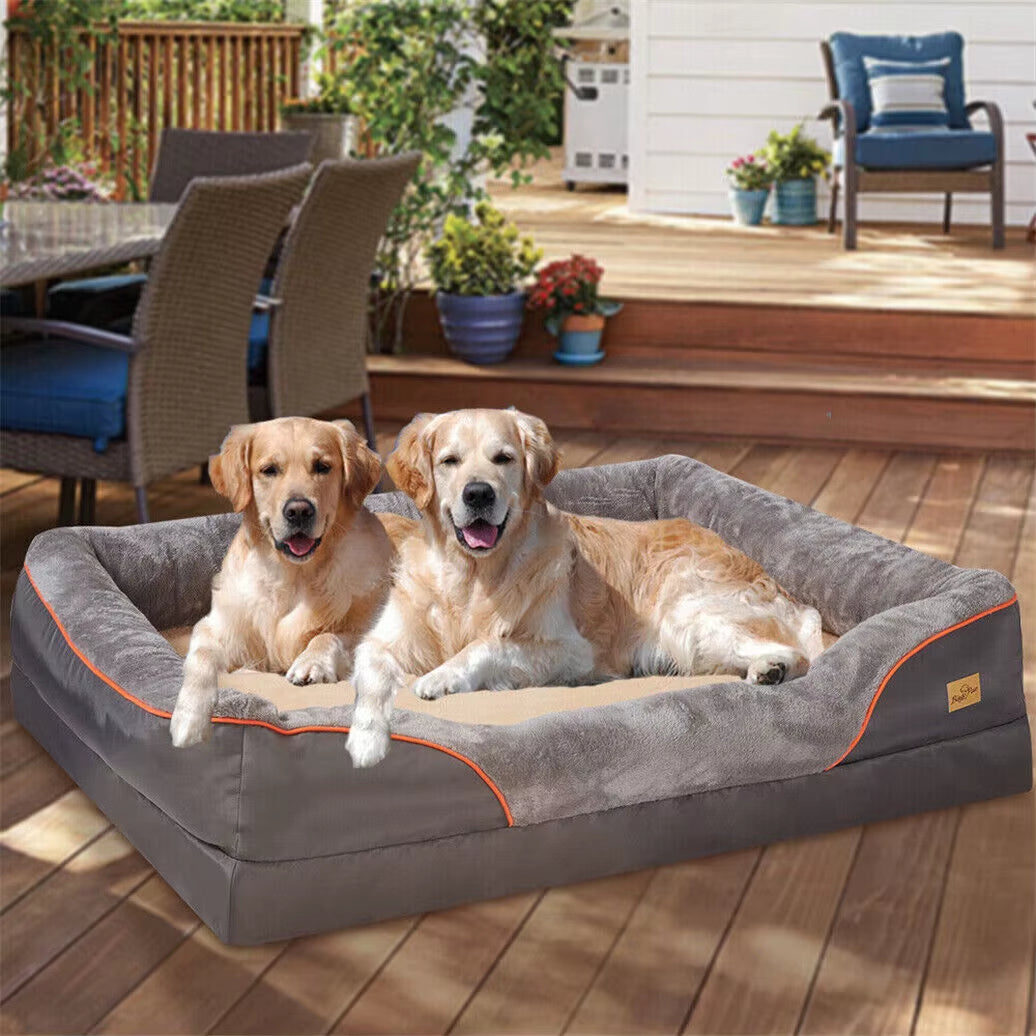 Jumbo Orthopedic Dog Bed Memory Foam Waterproof Mattress